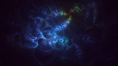 Soyut çok renkli fraktal ışık arkaplanı 3B görüntüleme