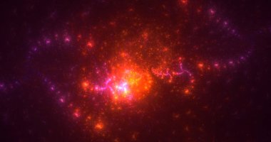 Soyut çok renkli fraktal ışık arkaplanı 3B görüntüleme