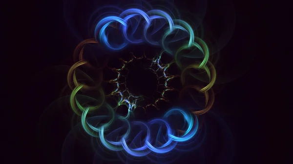Rendering Abstrakten Kreis Licht Hintergrund — Stockfoto