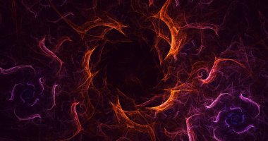 3B soyut renkli fraktal ışık arkaplanı oluşturma