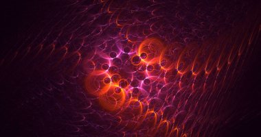 3B soyut renkli fraktal ışık arkaplanı oluşturma