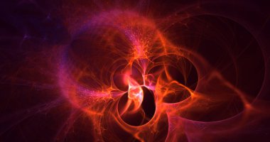 3B soyut renkli fraktal ışık arkaplanı oluşturma