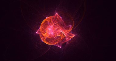 3B soyut renkli fraktal ışık arkaplanı oluşturma