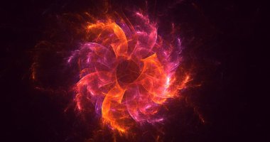 3B soyut renkli fraktal ışık arkaplanı oluşturma