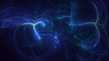 Soyut çok renkli fraktal ışık arkaplanı 3B görüntüleme