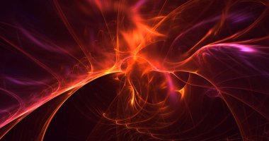 3D, soyut çok renkli teknoloji fraktal ışık arkaplanı oluşturuluyor