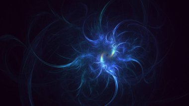 3D, soyut çok renkli teknoloji fraktal ışık arkaplanı oluşturuluyor