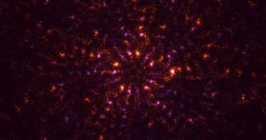 Soyut çok renkli fraktal ışık arkaplanı 3B görüntüleme