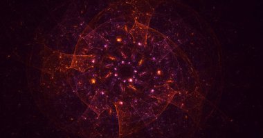 Soyut çok renkli fraktal ışık arkaplanı 3B görüntüleme