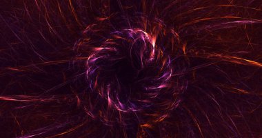 Soyut çok renkli fraktal ışık arkaplanı 3B görüntüleme