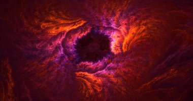 Soyut çok renkli fraktal ışık arkaplanı 3B görüntüleme