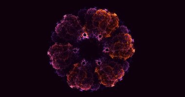 3B soyut yuvarlak ışık arkaplanı oluşturma