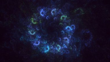 3B soyut yuvarlak ışık arkaplanı oluşturma