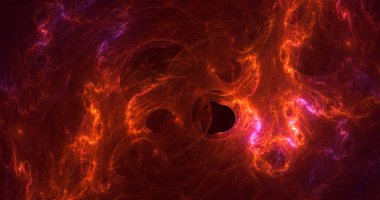 Soyut çok renkli fraktal ışık arkaplanı 3B görüntüleme