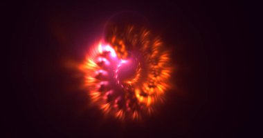 3D, soyut çok renkli teknoloji fraktal ışık arkaplanı oluşturuluyor