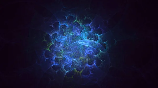 Rendering Abstract Multicolor Technology Fractal Light Background — 图库照片
