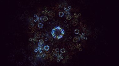 3B soyut yuvarlak ışık arkaplanı oluşturma