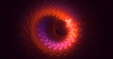 3B soyut renkli fraktal ışık arkaplanı oluşturma