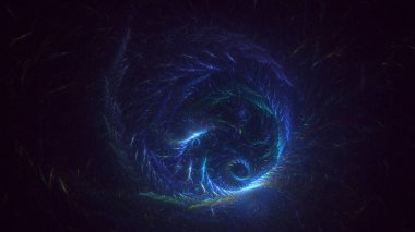 3B soyut renkli fraktal ışık arkaplanı oluşturma