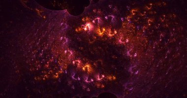 3B soyut renkli fraktal ışık arkaplanı oluşturma