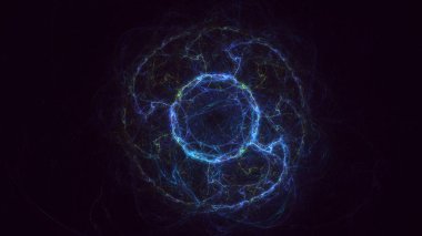 3B soyut yuvarlak ışık arkaplanı oluşturma