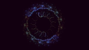 3B soyut yuvarlak ışık arkaplanı oluşturma