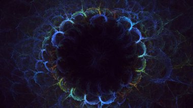 3B soyut yuvarlak ışık arkaplanı oluşturma