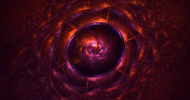 3D, soyut çok renkli teknoloji fraktal ışık arkaplanı oluşturuluyor