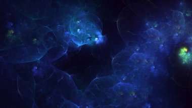 Soyut çok renkli fraktal ışık arkaplanı 3B görüntüleme