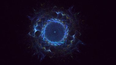 Soyut çok renkli fraktal ışık arkaplanı 3B görüntüleme