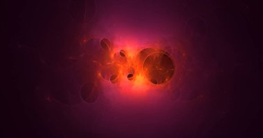 Soyut çok renkli fraktal ışık arkaplanı 3B görüntüleme