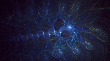 Soyut çok renkli fraktal ışık arkaplanı 3B görüntüleme