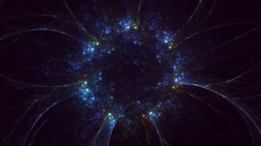 3B soyut yuvarlak ışık arkaplanı oluşturma