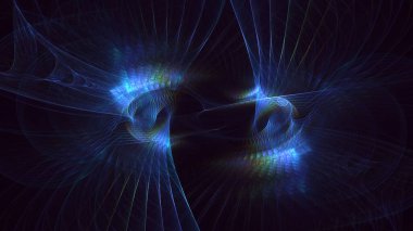 Soyut çok renkli fraktal ışık arkaplanı 3B görüntüleme