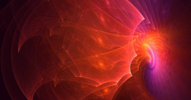 Soyut çok renkli fraktal ışık arkaplanı 3B görüntüleme