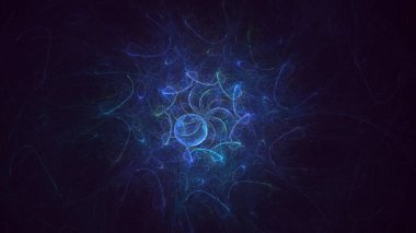 Soyut çok renkli fraktal ışık arkaplanı 3B görüntüleme