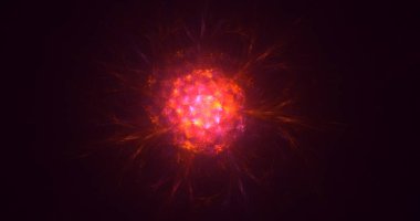 Soyut çok renkli fraktal ışık arkaplanı 3B görüntüleme