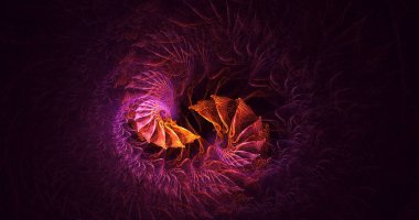 Soyut çok renkli fraktal ışık arkaplanı 3B görüntüleme