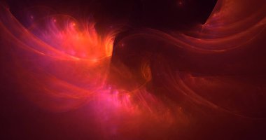 Soyut çok renkli fraktal ışık arkaplanı 3B görüntüleme