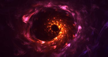 Soyut çok renkli fraktal ışık arkaplanı 3B görüntüleme