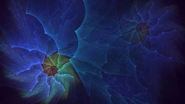 Soyut çok renkli fraktal ışık arkaplanı 3B görüntüleme