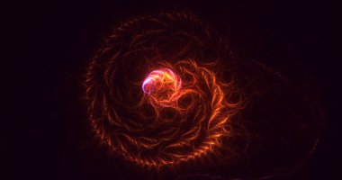 Soyut çok renkli fraktal ışık arkaplanı 3B görüntüleme