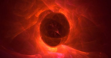 3D, soyut çok renkli teknoloji fraktal ışık arkaplanı oluşturuluyor