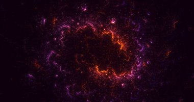 3B soyut renkli fraktal ışık arkaplanı oluşturma