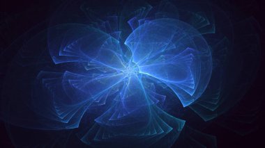 3B soyut renkli fraktal ışık arkaplanı oluşturma