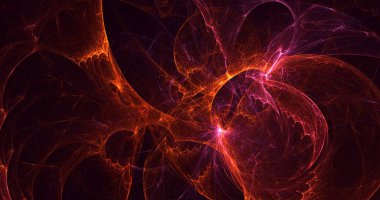 3B soyut renkli fraktal ışık arkaplanı oluşturma