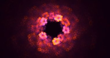 3D, soyut çok renkli teknoloji fraktal ışık arkaplanı oluşturuluyor