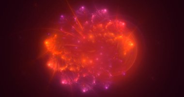 3B soyut renkli fraktal ışık arkaplanı oluşturma