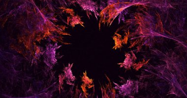 3B soyut renkli fraktal ışık arkaplanı oluşturma