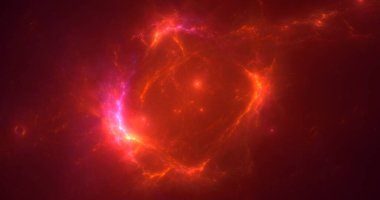 Soyut çok renkli fraktal ışık arkaplanı 3B görüntüleme